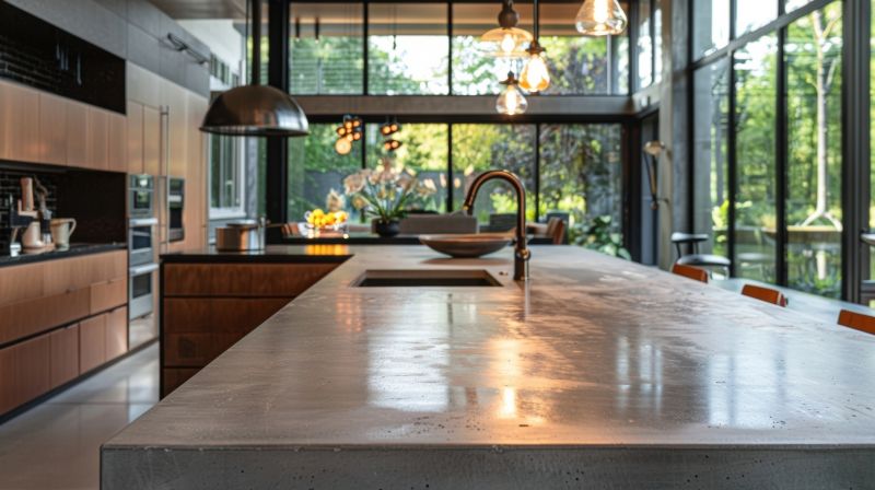 Cement Counter Installation in Santa Rosa, CA